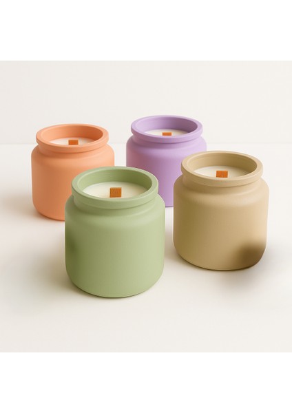 Sandal Ağacı Kokulu Mum, Dekoratif Beton Mum, Balküpü Beton Mumluk modelleri