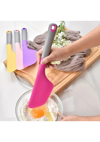 1 Adet Siyah Silikon Kazıyıcı Kek Krem Spatulası Ekmek Tereyağı Pişirme Kazıyıcı Ev Mutfak Aletleri