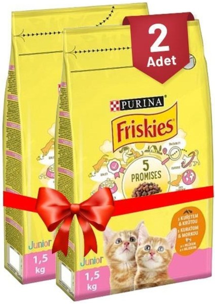 Frıskıes Junior Tavuk Süt ve Sebzeli Yavru Kedi Maması 1.5 kg - 2