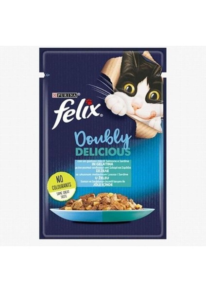 Felıx Çifte Lezzet Somon ve Sardalyalı Yaş Kedi Maması 85 gr - 26