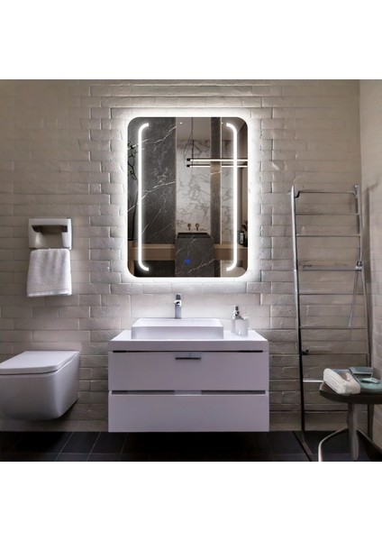 Rectavision Beyaz Led'li Lazer Kumlamalı Lavabo & Banyo Aynası (Dokunmatik Sensörlü) modelleri