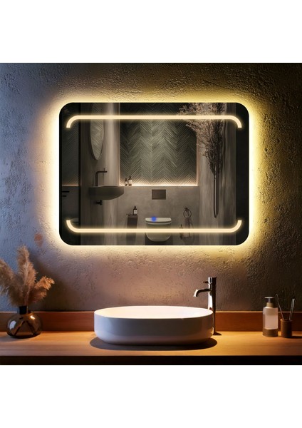 Recta Günışığı Led'li Lazer Kumlamalı Lavabo & Banyo Aynası (Dokunmatik Sensörlü) fiyatları