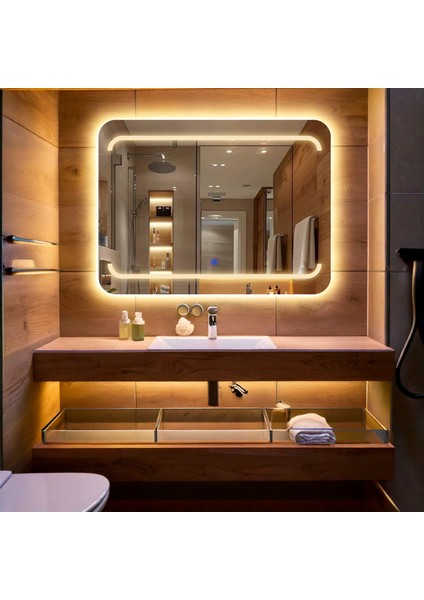 Recta Günışığı Led'li Lazer Kumlamalı Lavabo & Banyo Aynası (Dokunmatik Sensörlü) modelleri