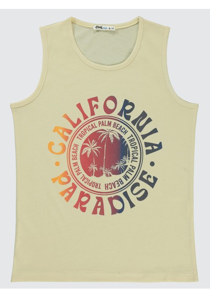 Erkek Çocuk Tişört 10-13 Yaş Taş Rengi