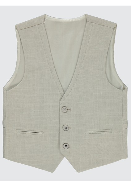 Erkek Çocuk Yelek 10-13 Yaş Bej