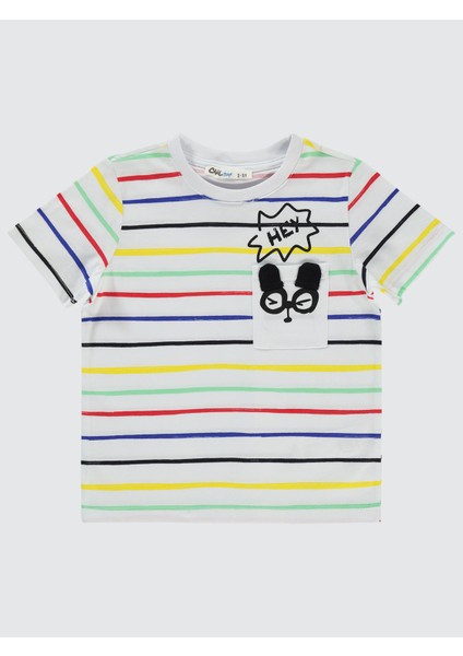 Erkek Çocuk Tişört 2-5 Yaş Beyaz