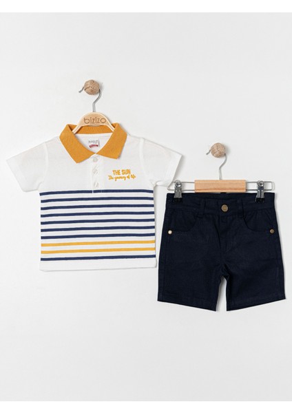 Erkek Bebek Şortlu Takım 9-24 Ay Hardal