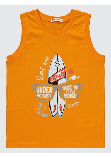Erkek Çocuk Pijama Takımı 6-9 Yaş Açık Oranj modelleri