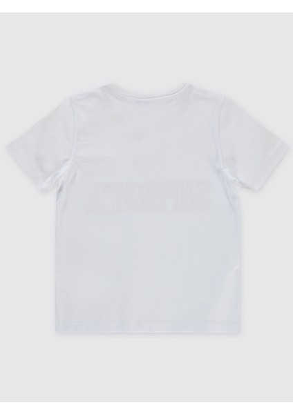 Süperman Erkek Çocuk Tişört 6-9 Yaş Beyaz fiyatları