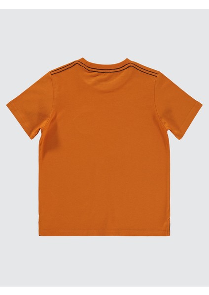 Erkek Çocuk Tişört 6-9 Yaş Koyu Oranj fiyatları
