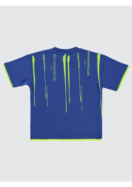 Erkek Çocuk Tişört 10-13 Yaş Saks Mavisi fiyatları