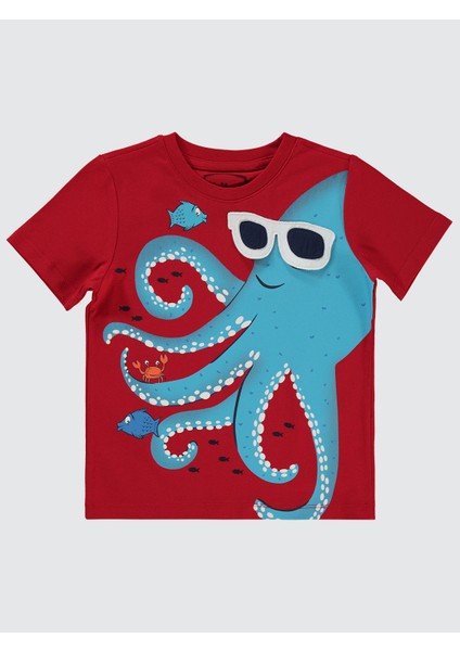 Erkek Çocuk Tişört 2-5 Yaş Kırmızı