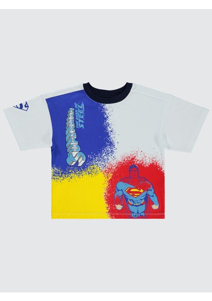 Süperman Erkek Çocuk Tişört 2-5 Yaş Beyaz fiyatları