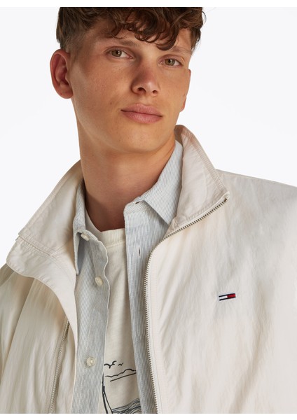Regular Fit Kırık Beyaz Erkek Ceket DM0DM20655YBH Tjm Essentıal Jacket modelleri