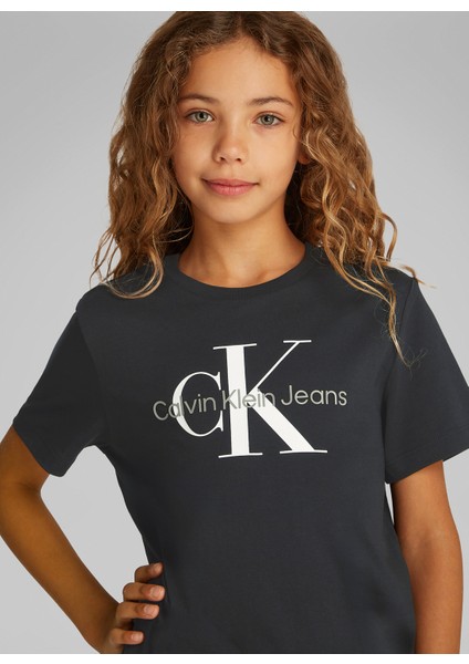 Baskılı Siyah Erkek Çocuk T-Shirt IU0IU00676BEH