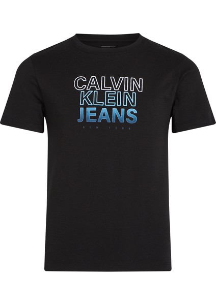 Baskılı Siyah Erkek Çocuk T-Shirt IB0IB02362BEH