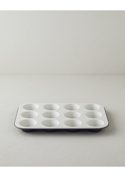 Dr. Oetker Exclusive Seramik Muffin Kek Kalıbı 26,5X38,5 cm Gri