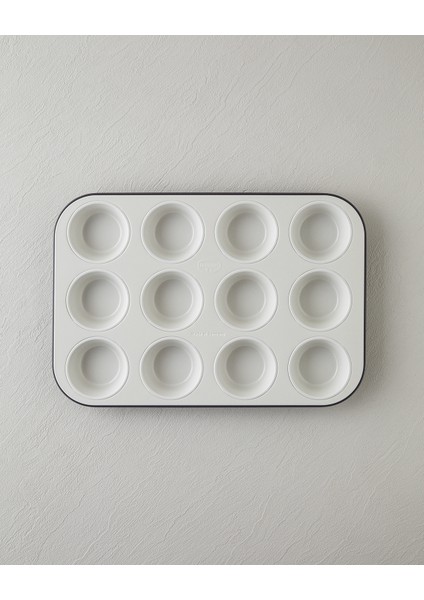 Dr. Oetker Exclusive Seramik Muffin Kek Kalıbı 26,5X38,5 cm Gri
