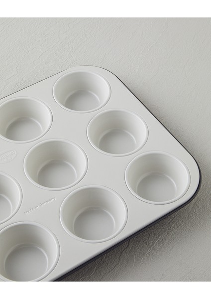 Dr. Oetker Exclusive Seramik Muffin Kek Kalıbı 26,5X38,5 cm Gri