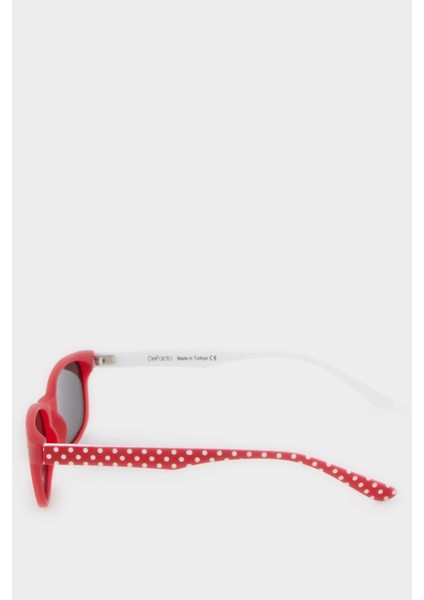 Kız Çocuk Yuvarlak Kırmızı Plastik Çerçeve Siyah Cam Polarize Güneş Gözlüğü F4361A8NS modelleri