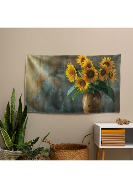 Vincent Van Gogh Ayçiçekleri Duvar Sanatı - Canlı Ranforce Kumaş Duvar Örtüsü fiyatları