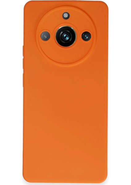 Realme 11 Pro Kılıf Nano Içi Kadife Silikon - Turuncu Ynsmr