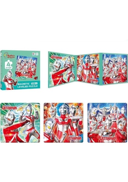 Ultraman 4 Ileri Seviye Bulmacalar 3-6 Yaş Arası Kız ve Erkek Çocuklar Için Eğitici Manyetik (Yurt Dışından)