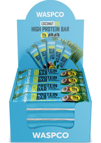 Yüksek Protein Bar - Hindistan Cevizli 50g x 12 Adet
