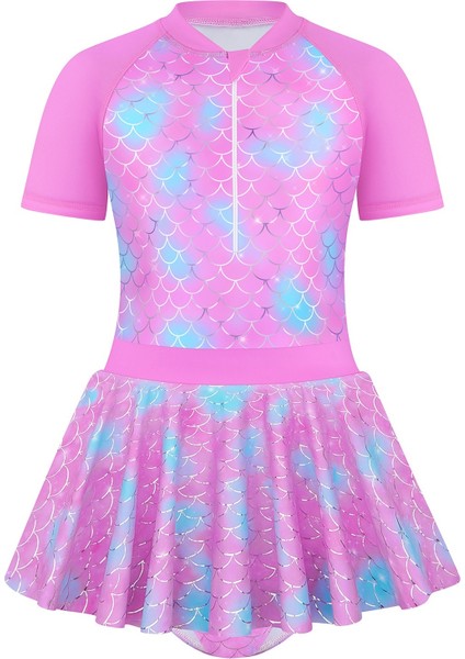 Kızlar Tek Parça Mayo Ütü Mayo Kız Mor Prenses Elbise (Yurt Dışından) fiyatları