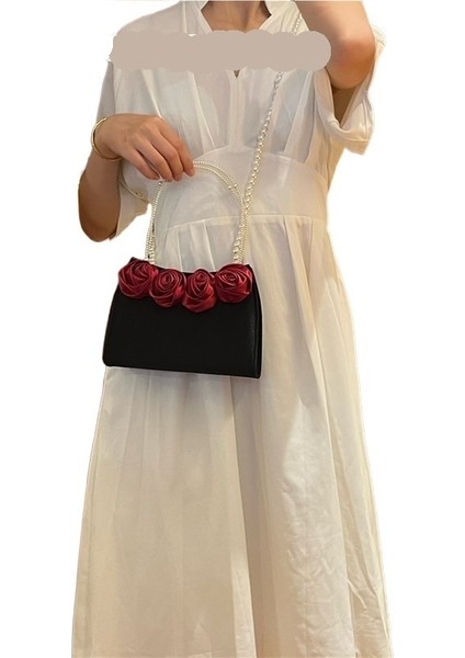 Yeni Retro Niş Inci El Tipi Gül Çanta Saray Tarzı Cheongsam Çanta Peri Ziyafet Çanta Kadın Yaz (Yurt Dışından)