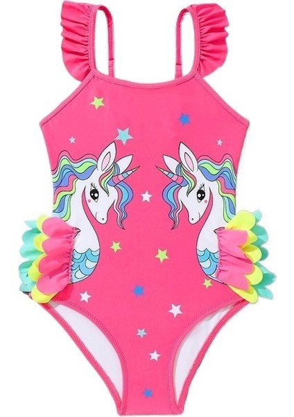 2025 Yeni Kız Tek Parça Mayo Bebek Askısı Çocuk Mayo Çocuk Bikini Mayo (Yurt Dışından)