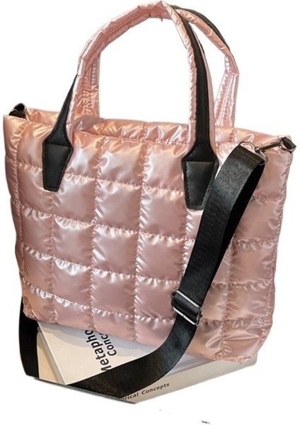 Kadın Çantaları Moda Trendi Yeni Stil Çantalar Büyük Kapasiteli Pamuklu Kareli Omuz Çantaları Retro Tote Çapraz Çantalar (Yurt Dışından)