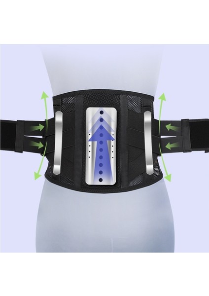 Çift Katmanlı Sıkıştırma Kemeri Bel Kemeri Koşu Ofisi Erkekler ve Kadınlar Destek Fitness Bel Çift Katmanlı Destek Bel Kemeri (Yurt Dışından)