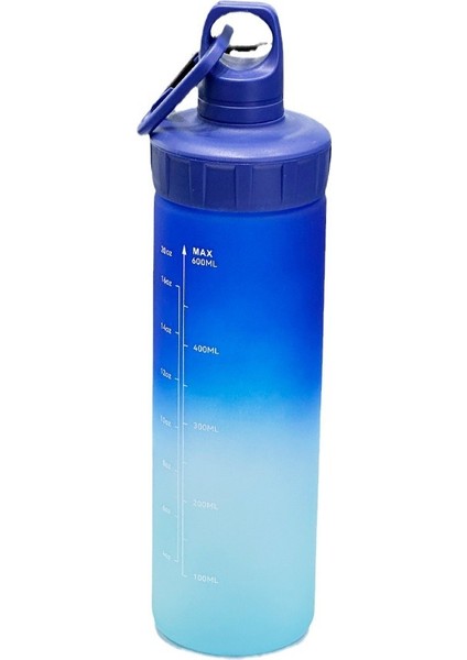 600ML Yaz Trendi Mat Degrade Renk Açık Araba Büyük Kapasiteli Spor Su Bardağı (Yurt Dışından)