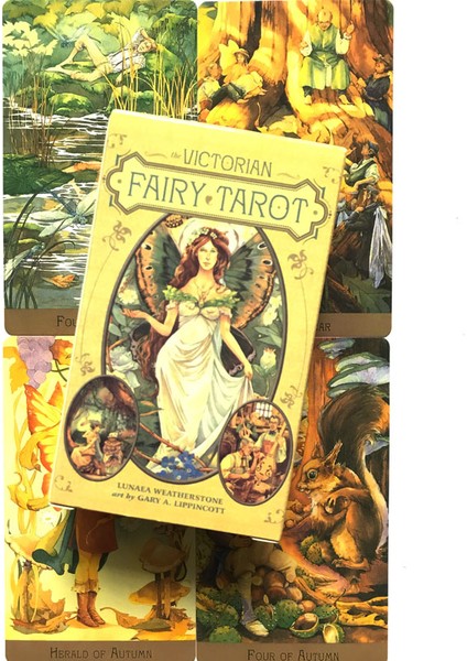 Altın Şafak Tarzı 78 Kartlı Viktorya Peri Tarotu Fal Tahmin Eğlence Satranç ve Kart Oyunu Tarot ve Çeşitli Tarot Seçenekleri (Yurt Dışından)