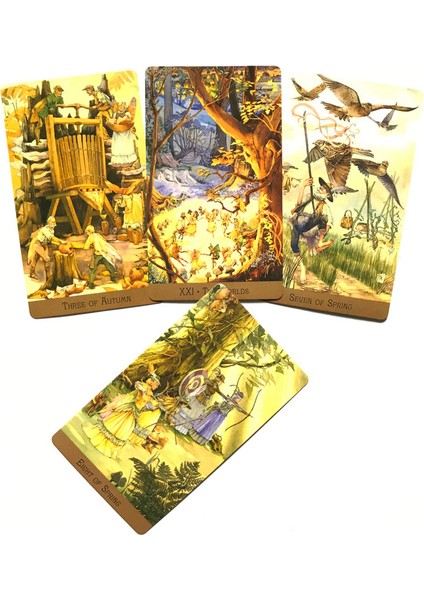 Altın Şafak Tarzı 78 Kartlı Viktorya Peri Tarotu Fal Tahmin Eğlence Satranç ve Kart Oyunu Tarot ve Çeşitli Tarot Seçenekleri (Yurt Dışından)
