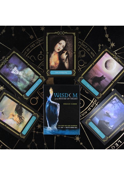 Sarı Stil Ev Gece Okulu Bilgelik Kartları 50 Kartlık Oyun ve Rehber Kitap ile Tarot Kart Oyunu Seti Başlangıçlar Için Türkçe Rehber Kitaplı (Yurt Dışından)