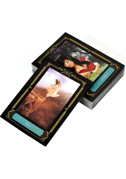 Sarı Stil Ev Gece Okulu Bilgelik Kartları 50 Kartlık Oyun ve Rehber Kitap ile Tarot Kart Oyunu Seti Başlangıçlar Için Türkçe Rehber Kitaplı (Yurt Dışından)