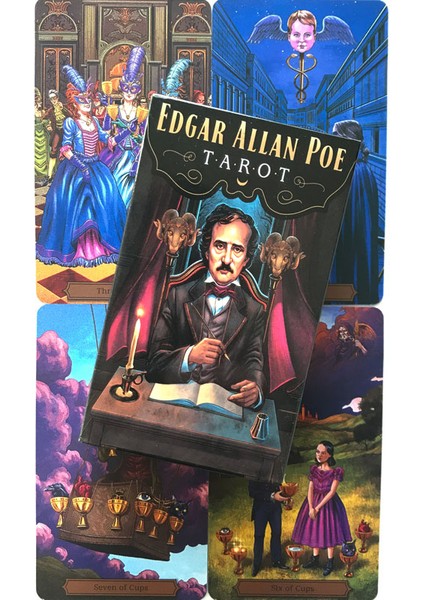 Edgar Allan Poe'nun Tarzı Korku Öncesi Noel Tarot Aile Parti Eğlencesi Kart Satranç Kart Oyunu Tarot ve Çeşitli Tarot Seçenekleri (Yurt Dışından)