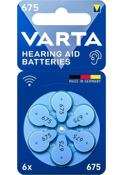 675 Numara Kulaklık Işitme Cihazı Pili (6'lı Paket)