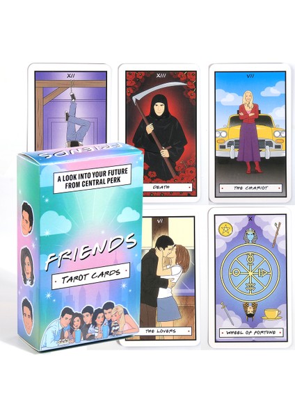 Altın Tarzı Arkadaşlar Tarot Kartları Yapı Deck Fal Kartı Oyunu Masa Oyunu Işık Görün (Yurt Dışından)
