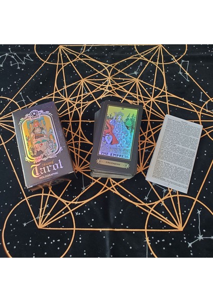 12X7 Morgan Stili 11.7x6.5cm Hologralassic Tarot Kağıt Rehber Kitap ile Büyük Boy Kral 78 Kart Destesi Fal Bakımı Ingilizce Versiyon (Yurt Dışından)