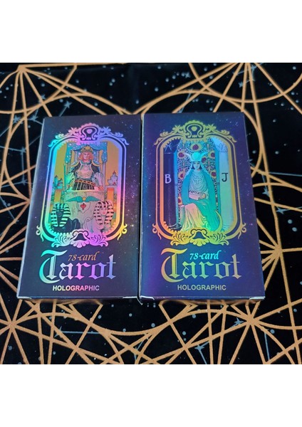 12X7 Morgan Stili 11.7x6.5cm Hologralassic Tarot Kağıt Rehber Kitap ile Büyük Boy Kral 78 Kart Destesi Fal Bakımı Ingilizce Versiyon (Yurt Dışından)