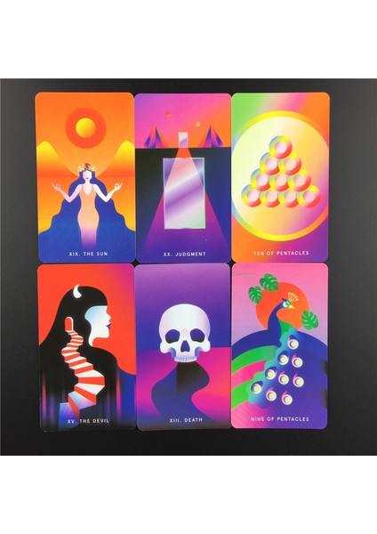 48 Adet TS15 Stili Mistik Pazartesi Tarot Parti Masası Oyun Kart Seti ve Rehber Kitap Seti (Yurt Dışından)