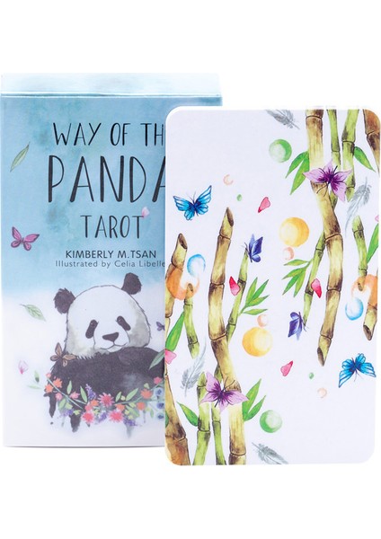 Turuncu Tarzı Panda Tarot Destesi Eğlence Parti Masa Oyunu Yüksek Şans Fal Bakma Kehanet Kartları ile Pdf Kılavuz Kitapçıklı (Yurt Dışından)