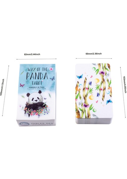 Kumral Tarzı Panda Tarot Destesi Eğlence Parti Masa Oyunu Yüksek Şans Fal Bakma Kehanet Kartları ile Pdf Kılavuz Kitapçıklı (Yurt Dışından)