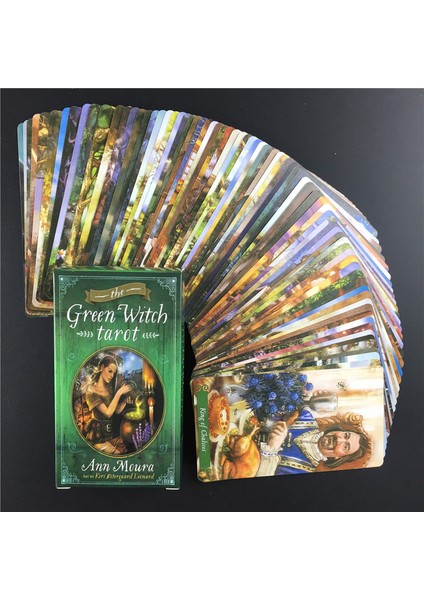 78 Adet TT15 Stili Aile Parti Oyunları Için Yeşil Cadı Tarot Kartları Rehberlik Falcılık Kader Destesi Oyun Kartı (Yurt Dışından)