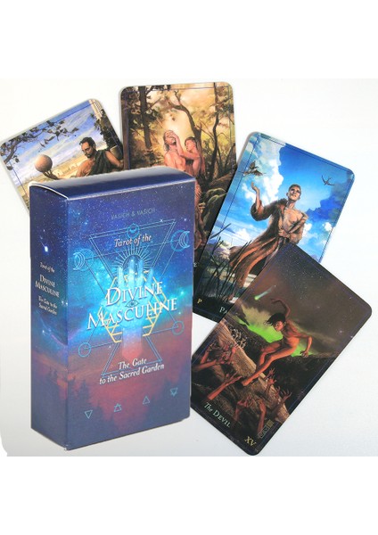 Siyah Stil Tarot Of The Divine Masculine Ilk Baskı Destesi Kart Oyunu ile Pdf Kılavuzu Kart Oyunu ve Masa Oyunu (Yurt Dışından) modelleri