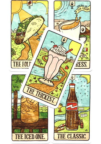 Food Fortunes Tarot Stili 78 Kart Gıda Kaderi Tarot Fal Eğlence Partileri Destesi Oyunu Tarot ve Çeşitli Tarot Seçenekleri Başlığı (Yurt Dışından) modelleri