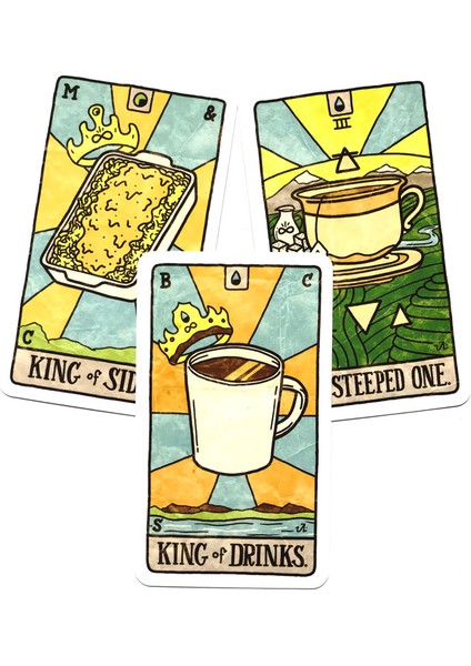 Food Fortunes Tarot Stili 78 Kart Gıda Kaderi Tarot Fal Eğlence Partileri Destesi Oyunu Tarot ve Çeşitli Tarot Seçenekleri Başlığı (Yurt Dışından) fırsatları